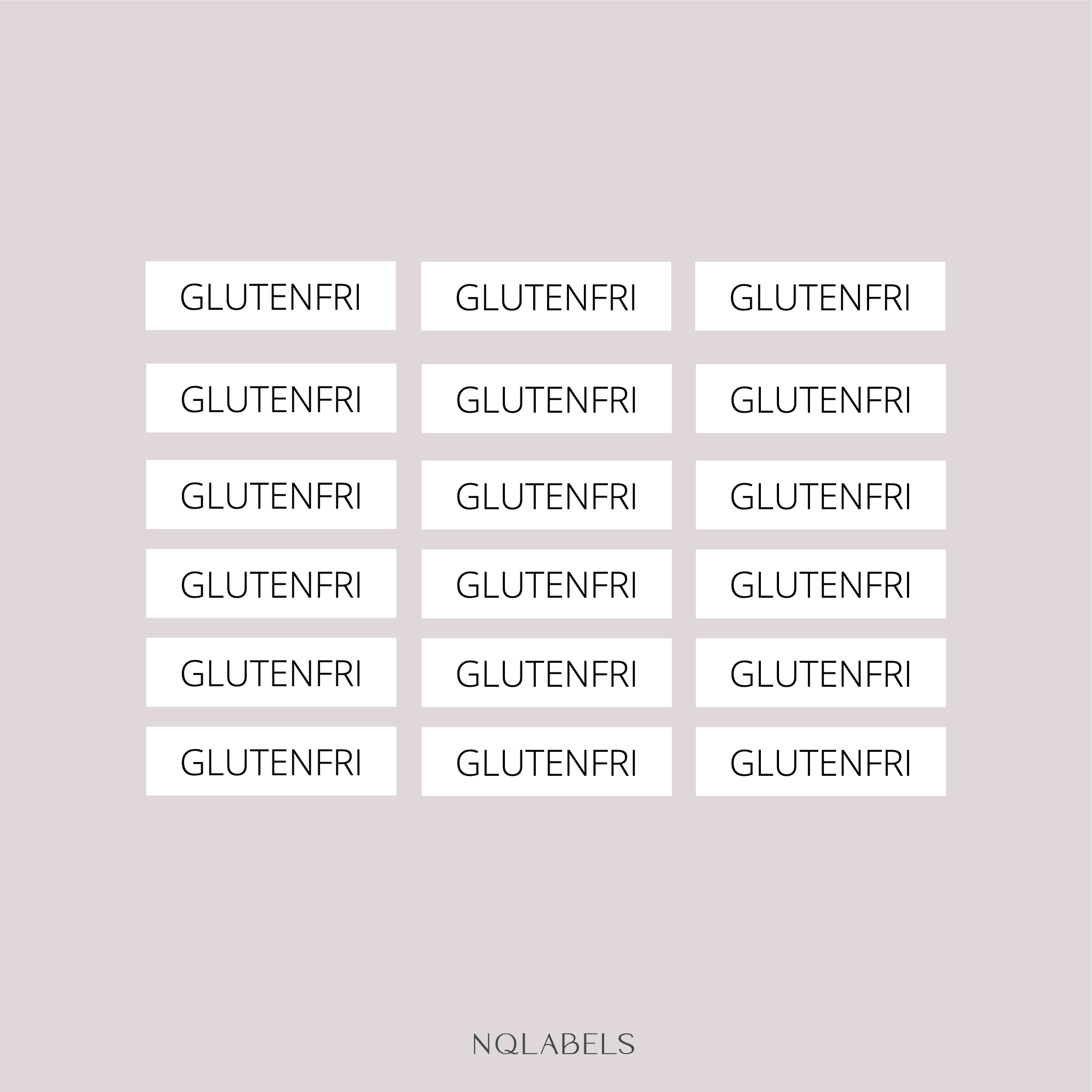 Etiketter glutenfri